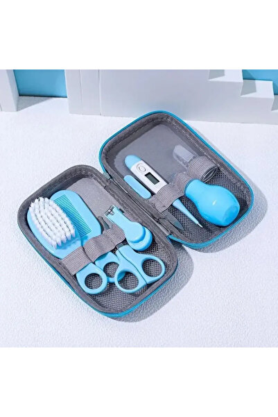 LOOFI Baby Nail Care Kit - 8 in 1 Grooming Set with Case - Blue