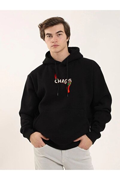 Mariposa Secret Men's 3 Thread Cotton Hooded Printed Oversize Sweatshirt Hood...