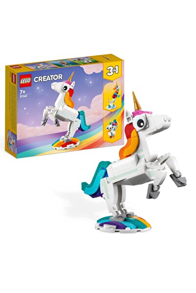 LEGO Creator 3-în-1 Unicorn Magic - Jucărie Minifigurină - Se transformă în C...