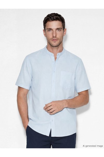 LC Waikiki Regular Fit Linen-Look Men's Shirt