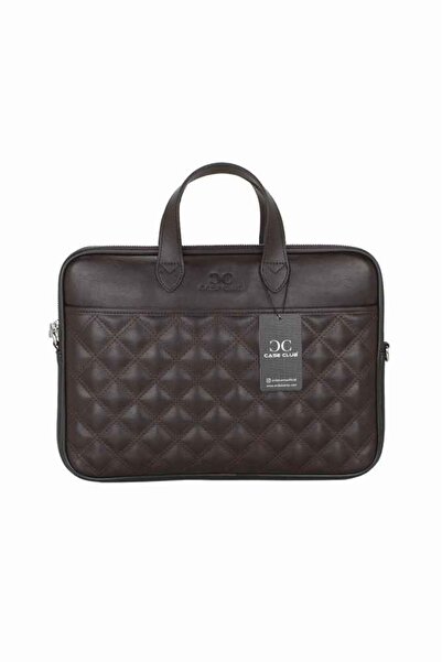 Case Club Briefcase 1417 Quilted Pattern 13.3-14 Inch with Shoulder Strap