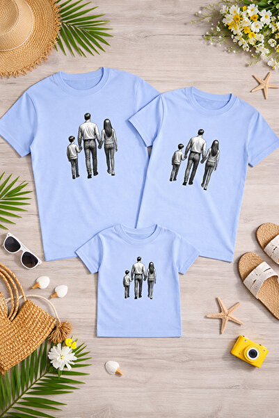 LORVEX Tricou supradimensionat pentru familie, mamă, tată, copil, 100% bumbac...