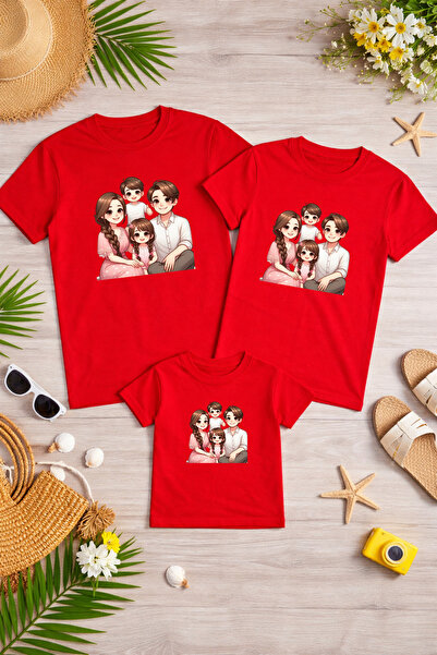 LORVEX Tricou supradimensionat pentru familie, mamă, tată, copil, 100% bumbac...