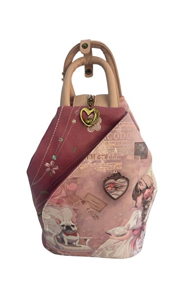 Sweet Candy Anti-theft Backpack for Women with Doll, Zippered Straps and Exte...