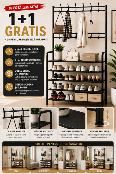 OEM 1 + 1 FREE! SHOE RACK WITH 5 SHELVES (RO-V07)