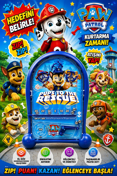 BigsToy PinBall Paw Patrol Eğitici Retro Eğitici Oyuncak Lacivert NHN84Lacivert