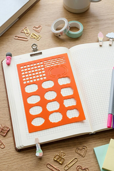 Karmelom Studio Κουτάκια παρακολούθησης Bullet Journal και Χάρακας Προτύπου Σ...