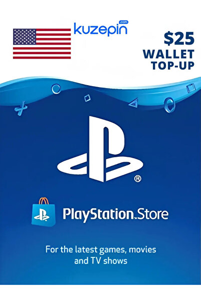 kuzepin Playstation Network Usa 25 USD Gift Card Psn Dolar Hediye Kartı - Uni...