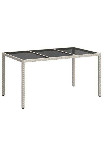 vidaxl Garden Table White 150 x 90 x 75 cm polyrattan