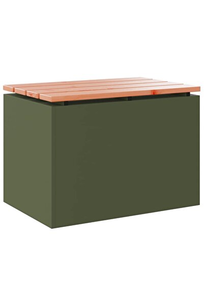 vidaxl Garden bench Olivengrønn 60 x 40 x 43 cm Steel