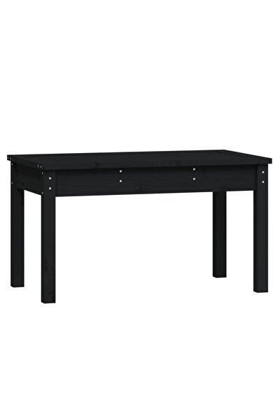 vidaxl Bancă de grădină, negru, 80x44x45 cm, lemn masiv de pin