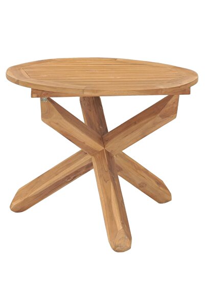 vidaxl Garden table, Ø90x75 cm, solid teak wood