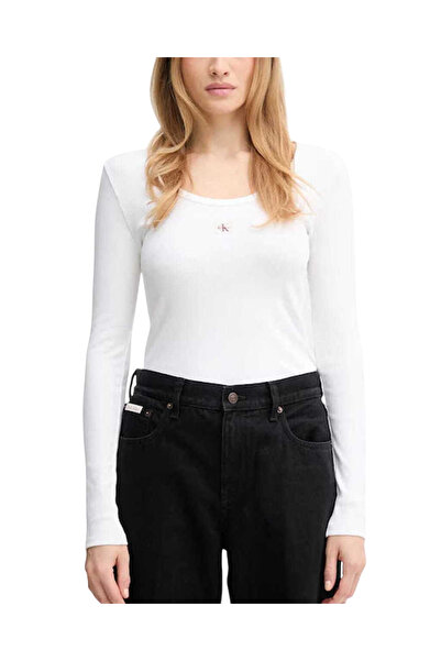 Calvin Klein Γυναικείο Μακρυμάνικο Τοπ Λευκό LV047D218G-YAA