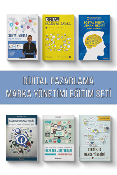 Dikeyeksen Yayıncılık Dijital Pazarlama Marka Yönetimi ve Eğitim Seti (6 Kitap)