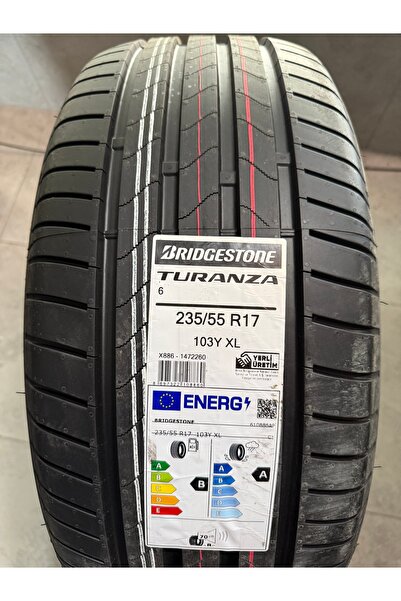 Bridgestone / 235/55R17 (TURANZA 6) 2026 YAZ LASTİĞİ (1 ADET FİYATIDIR. EN AZ...