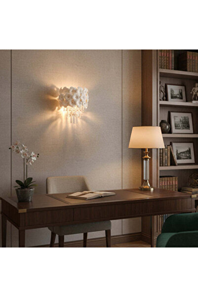Alessandro DESIGN Crystal chandelier type wall lamp PETAL 3xE14, 28 cm, Gold,...