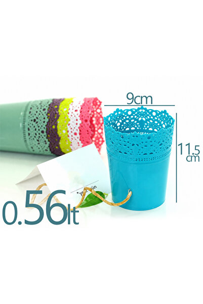 Alezy DAS0 Dantel No:0 - 0.56 Litre Plastik 4'lü Saksı