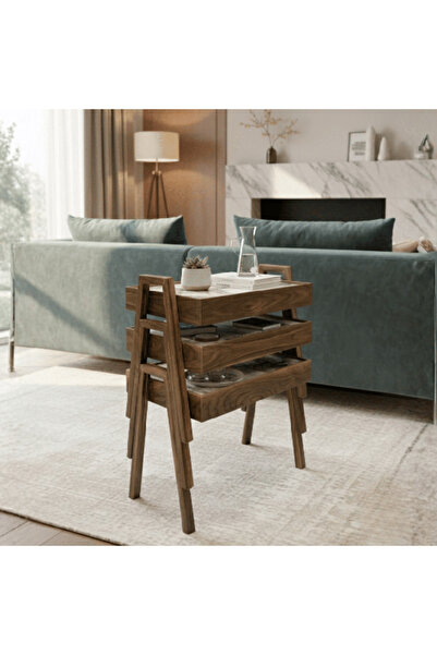 genric Brown service tables set with a modern design