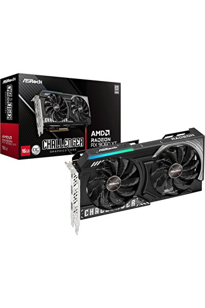 ASROCK AMD Radeon RX 9060 XT Challenger Graphics Card 16GB Overclocked