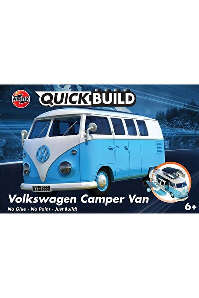 Airfix Set de constructie, Quickbuild, Vw Camper Van Blue, 52 piese