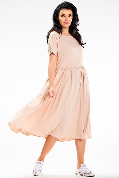 Awama Rochie dama awama, viscoza, A639 - Bej -, S INTL