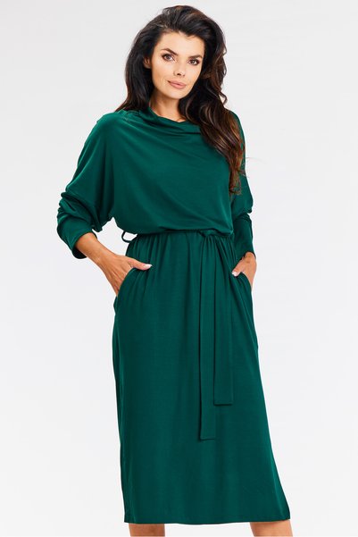 Awama Rochie dama awama, viscoza, A671 - verde-, L INTL