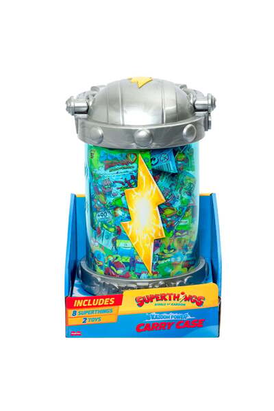 SuperThings Set of 8 figures and 2 toys, SuperTings, Kazoom Power, Carry Case