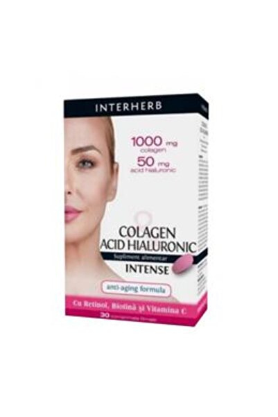 Interherb Colagen&Acid Hialuronic cu Retinol, Biotina si Vitamina C - Intense...