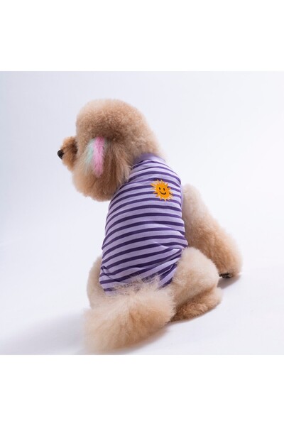Pawstar Smile EmbroLine Tişört Kedi Köpek Tişörtü-Kedi Köpek Kıyafeti