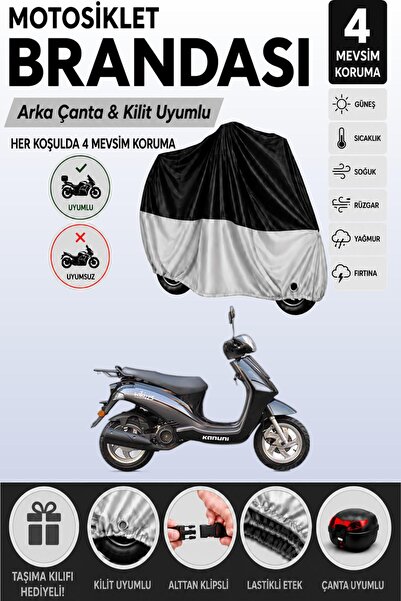 Cemku Double Black Top - Gray Bottom, Rear Bag Compatible Kanuni Wiki 125I Mo...