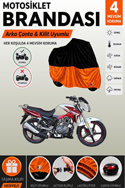 Cemku Double الجزء العلوي أسود - الجزء السفلي برتقالي، غطاء خلفي متوافق مع در...