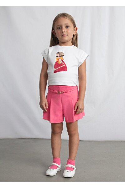 MAYORAL Girl's Pleated Shorts Pink