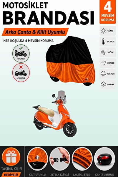 Cemku Double Black Top - Orange Bottom, Rear Bag Compatible Rks Premium 125 M...