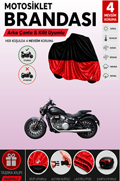 Cemku Double Black Top - Red Bottom, Rear Bag Compatible Yuki Benda Rock 250 ...