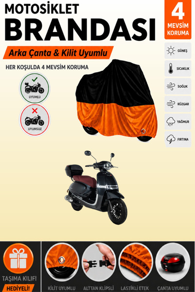 Cemku Double Black Top - Orange Bottom, Rear Bag Compatible Rks Galaxy Gold 1...