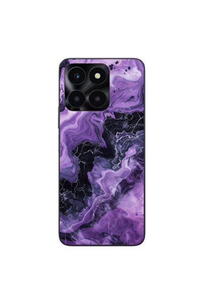 OEM Husa compatibila cu Honor X6a Silicon Gel Tpu Model Abstract Purple Marble