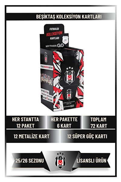 Beşiktaş - Mythos Go Futbolcu Kartları 2025/26 - Tam Kutu