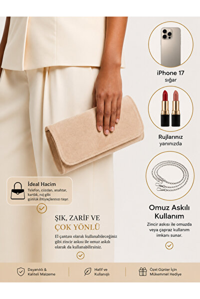 BERNİS YAĞCIOĞLU TELEFON SIĞAN ABİYE GÜNLÜK MİNİ CLUCTH ÇANTA ABİYE ÇANTA