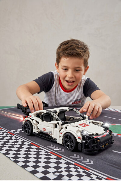 craftivio 399 Piece Sports Race Car Building Set - Openable Hood Model Vehicle