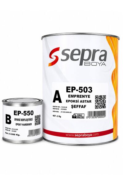 SEPRA Epoksi Emprenye Astar Şeffaf 2.5 Kg