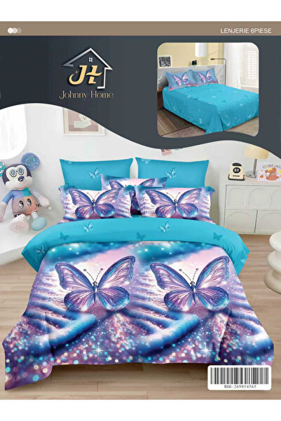 Pucioasa Set de lenjerie de pat Finet, 6 piese, imprimeu Dream Butterfly-R623