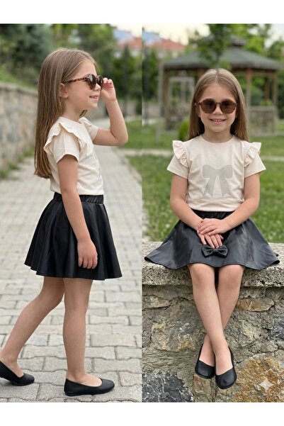 jana baby Leather Skirt Suit