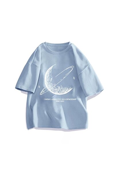 valeriae Tricou cu mânecă scurtă, croială lejeră, premium, cu imprimeu special