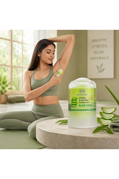 EPİZEN Répertoire Alum Taşı Deodorant, gözenekleri tıkamadan ter kokusunu önler.