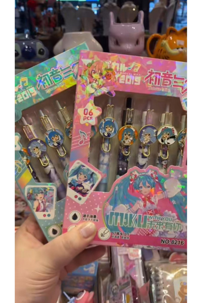 Sakura Konsept Butik Hatsune Miku 07 Uçlu Kalem Charmlı Anime Kalem 1ADET