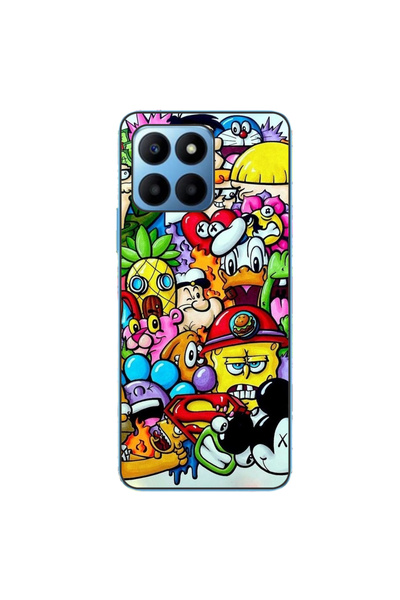 OEM Husa compatibila cu Honor 70 Lite Silicon Gel Tpu Model Pop Art Cartoons