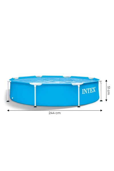 Intex Piscina cu structură metalică 28205, rotundă, 244x51 cm, albastră KID420561