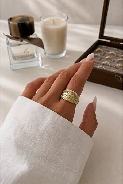 Jack Ferrero Adjustable Zircon Stone Women's Steel Ring