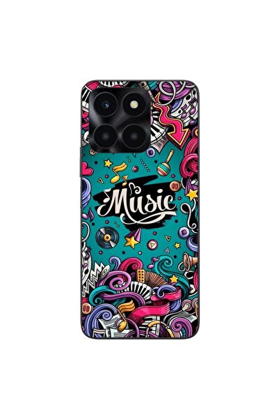 OEM Husa compatibila cu Honor X6a Silicon Gel Tpu Model Pop Art Music