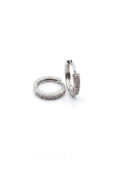 atastore2017 Jewelled Hoop Earrings - Silver